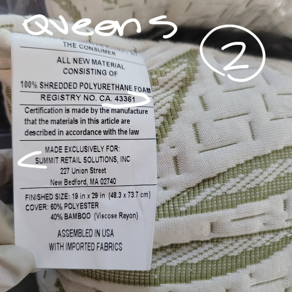 Set of 2 Pillows & Removable Bamboo Covers #320 & 321 Costco